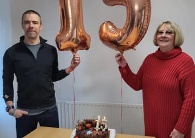 Nick and Gail celebratig 15 years at Safewell